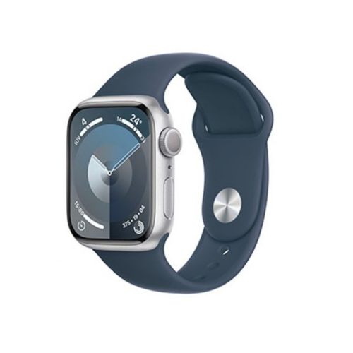 Apple Watch Series 9 GPS 41mm - Silver Aluminium Case - Storm Blue Sport Band - M/L - EU